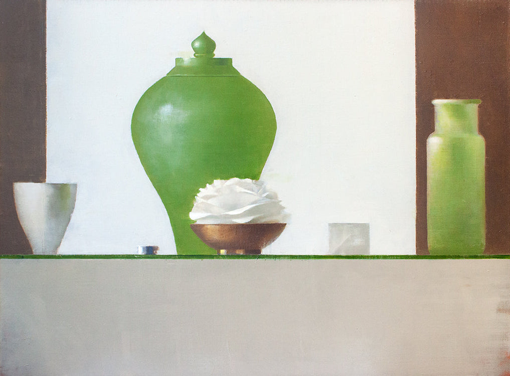 Still Life with Green Jars